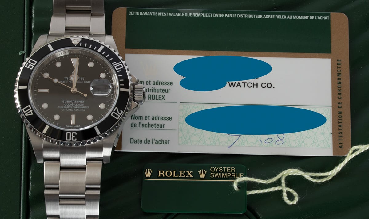 Paper shot of Submariner Date - never polished 