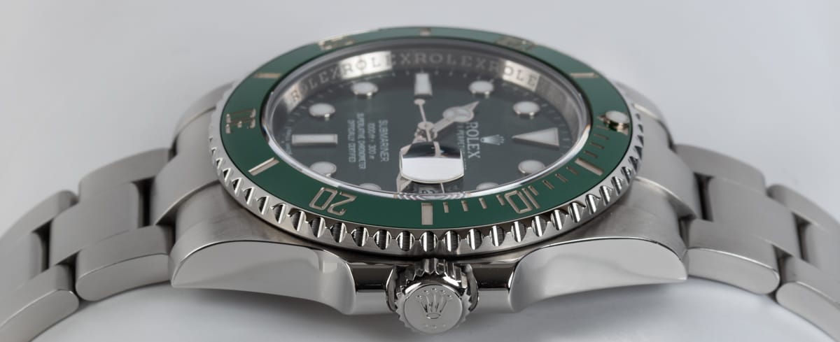 Crown Side Shot of Submariner Date 'Hulk'