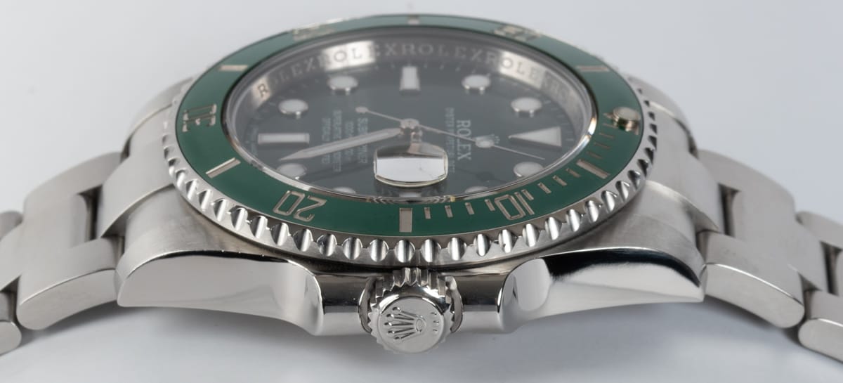 Crown Side Shot of Submariner Date 'Hulk'