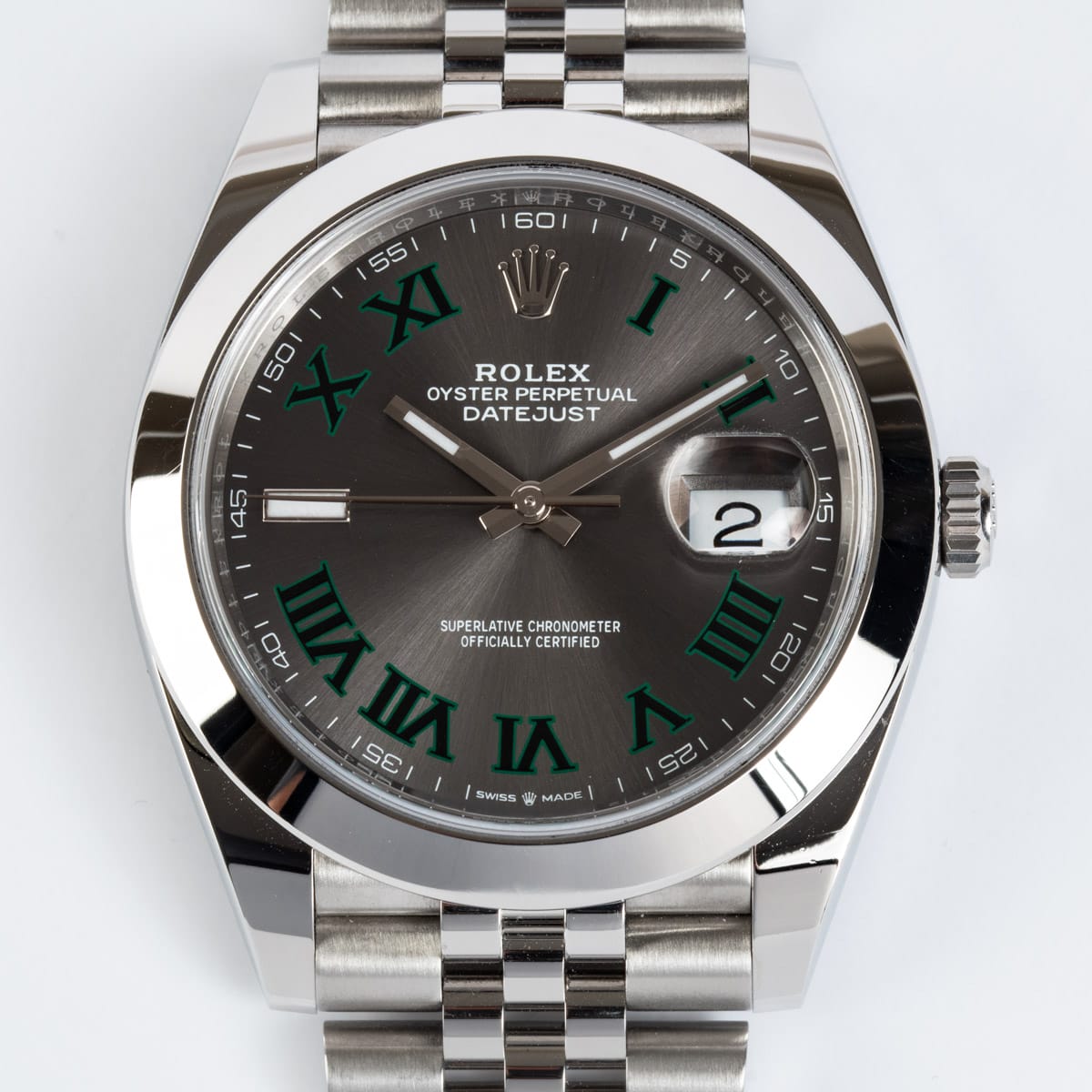 Front Shot  of Datejust 41 'Wimbledon'