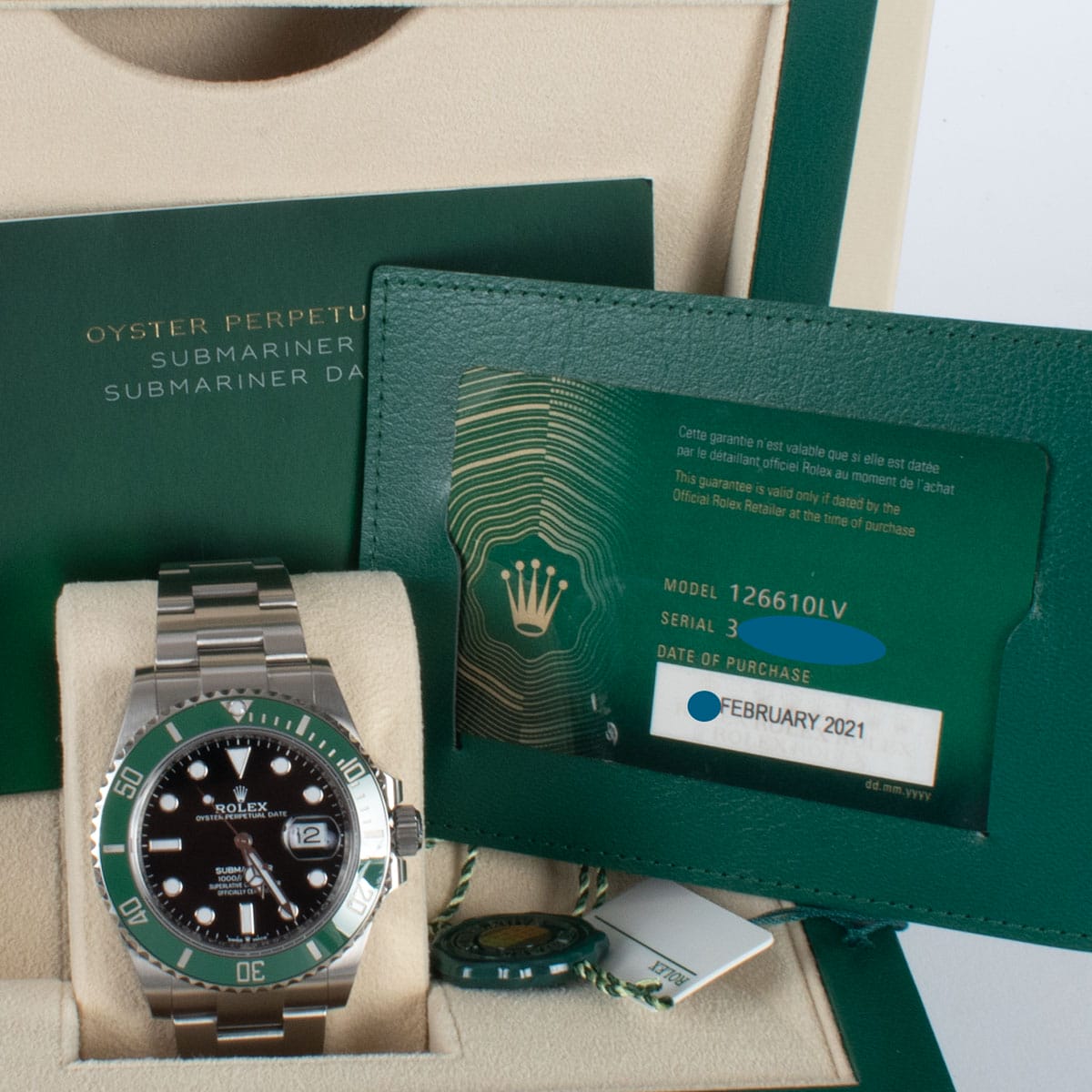 View in Box of Submariner Date 41 'Starbucks'