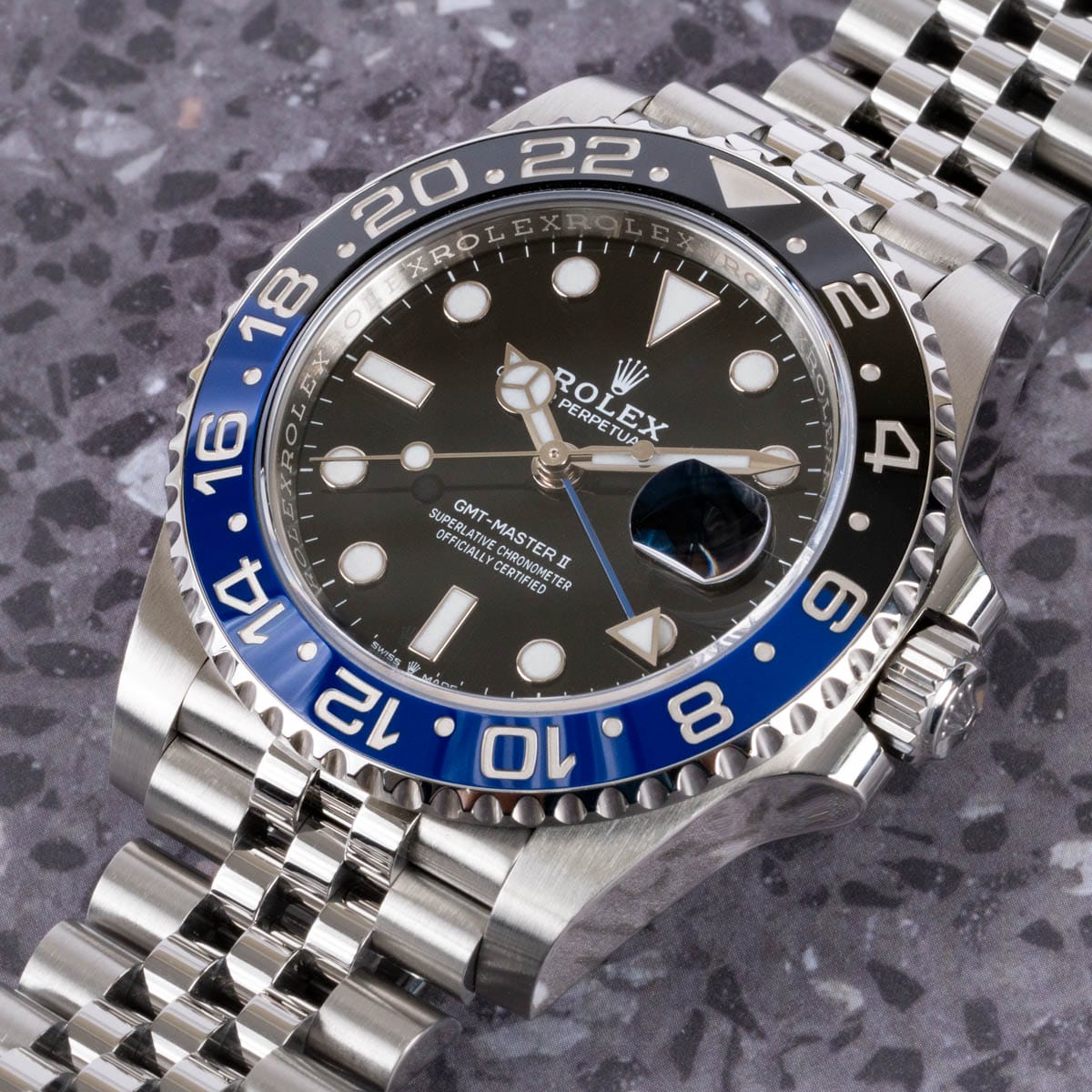 Stylied photo of  of GMT-Master II 'Batgirl'