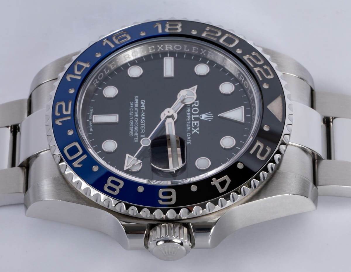 Crown Side Shot of GMT-Master II BLNR 'Batman'