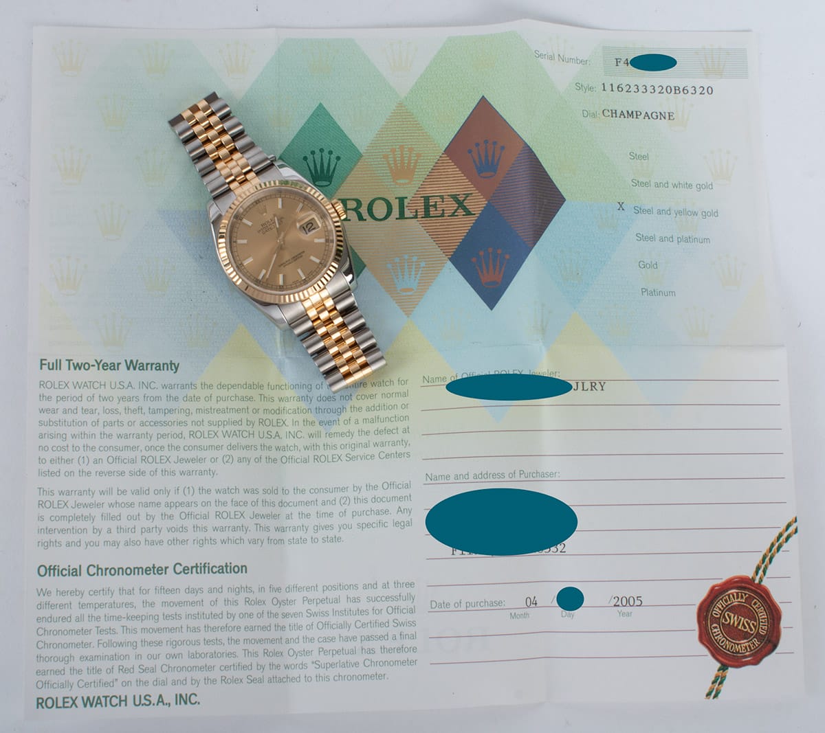 Paper shot of Datejust 36