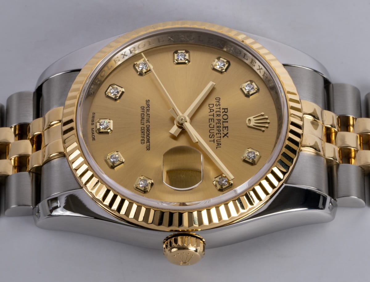 Crown Side Shot of Datejust 36