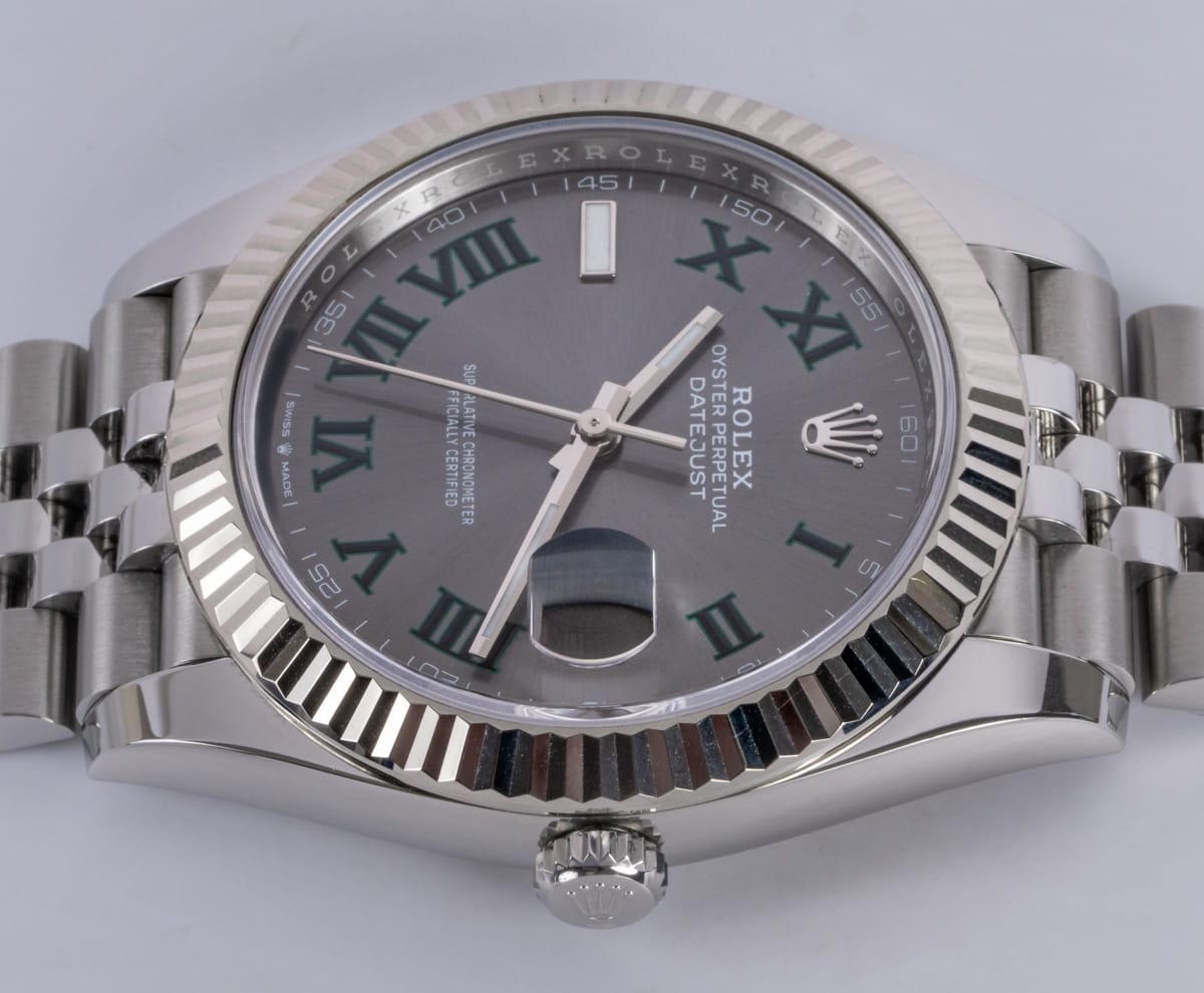 Crown Side Shot of Datejust 41 'Wimbledon'