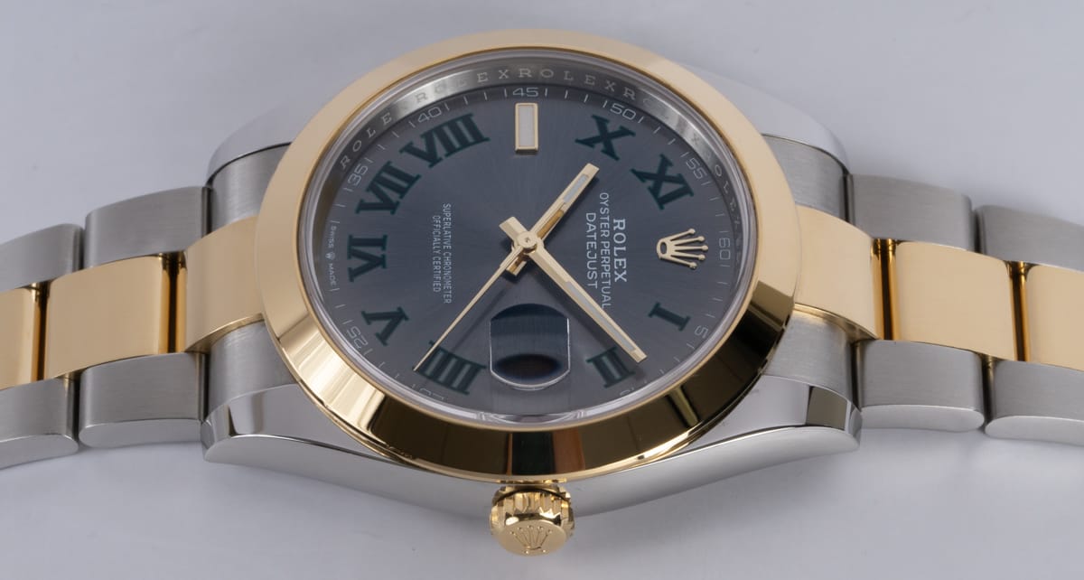 Crown Side Shot of Datejust 41 'Wimbledon'