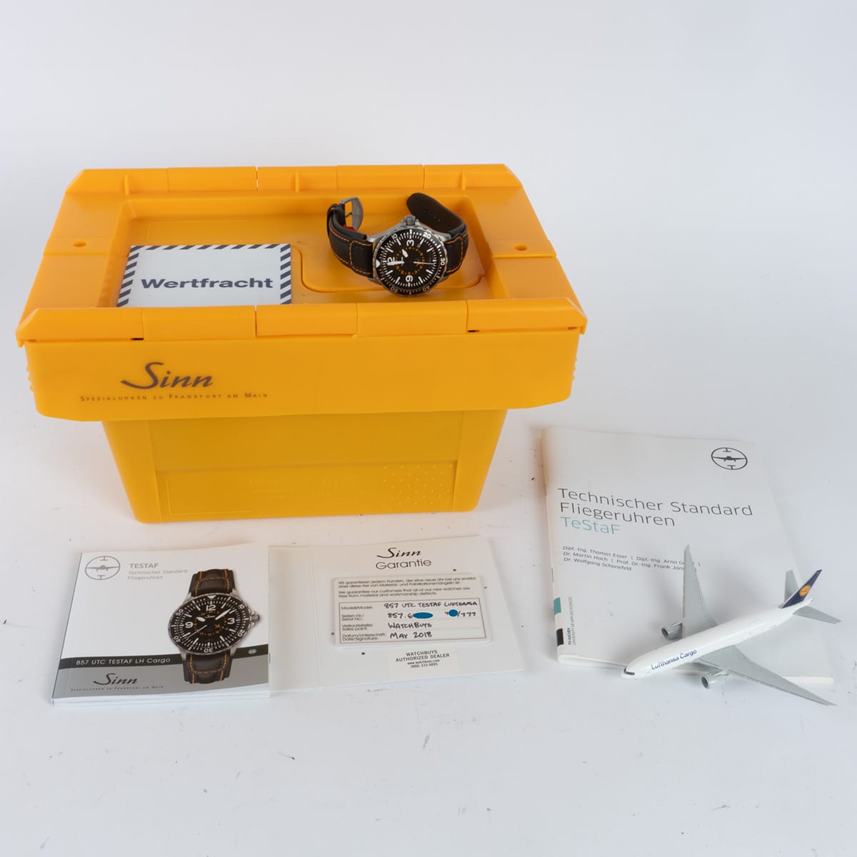 Box / Paper shot of 857 UTC Lufthansa Cargo L.E.