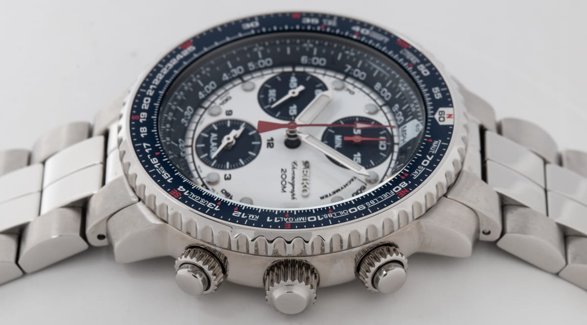 Crown Side Shot of Flight Master Chronograph