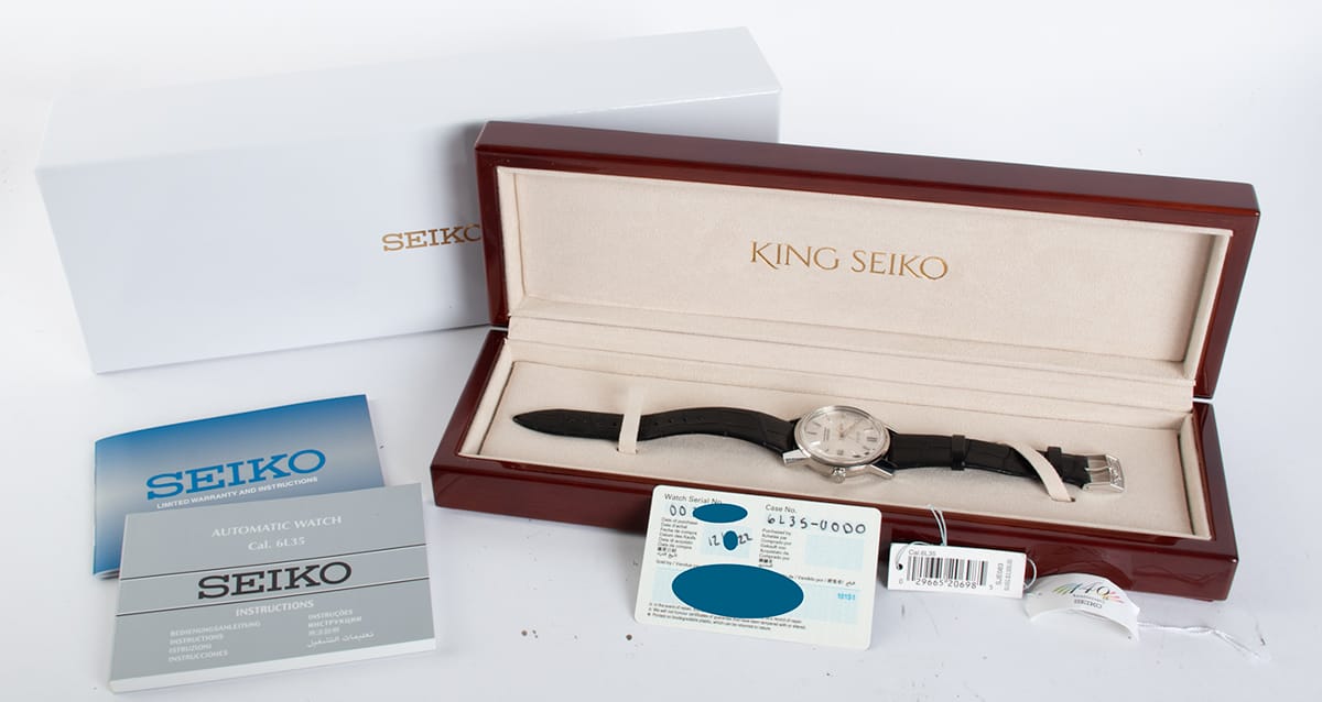 Box / Paper shot of King Seiko 'KSK' 140th Anniversary LE