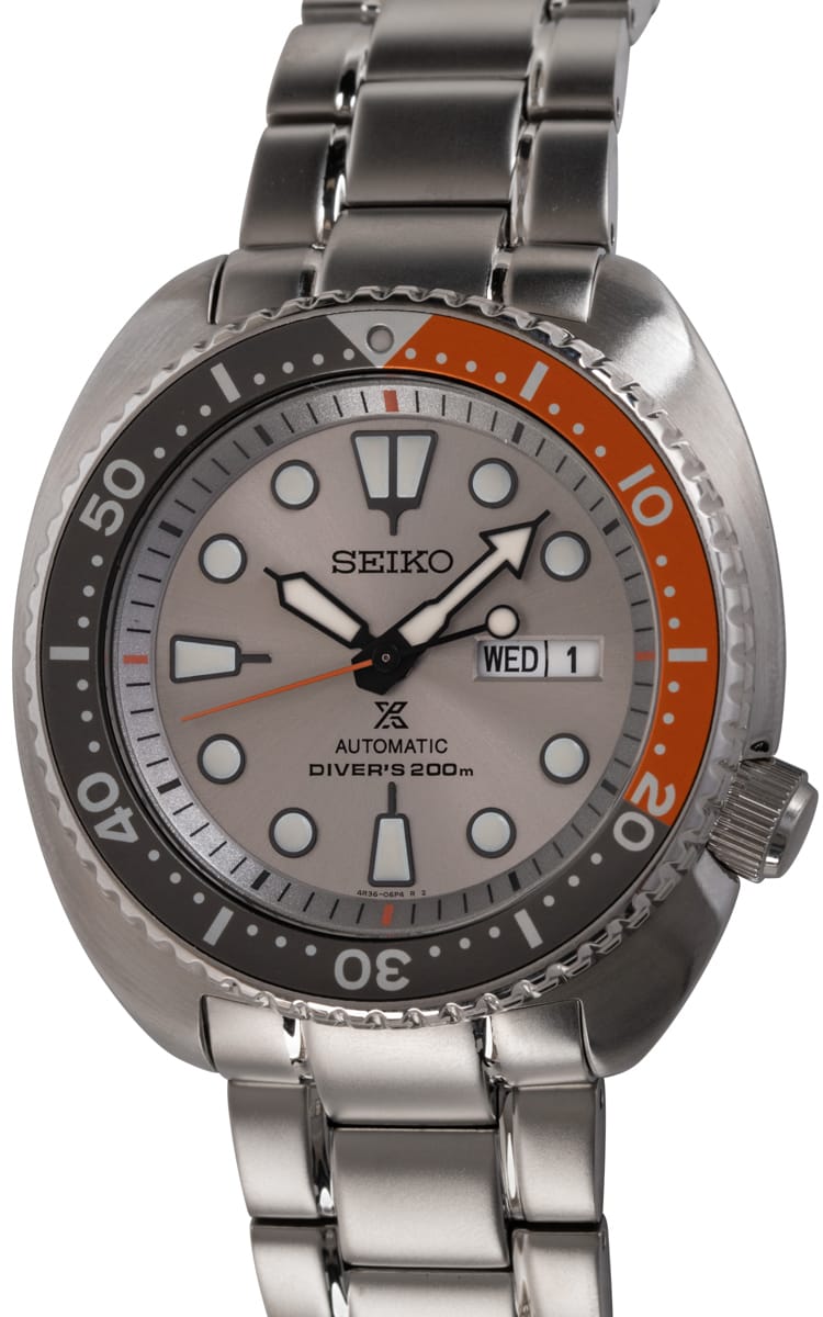 Seiko - Prospex Turtle Dawn Grey : SRPD01K1 : SOLD OUT : silver dial on  Stainless Steel Bracelet
