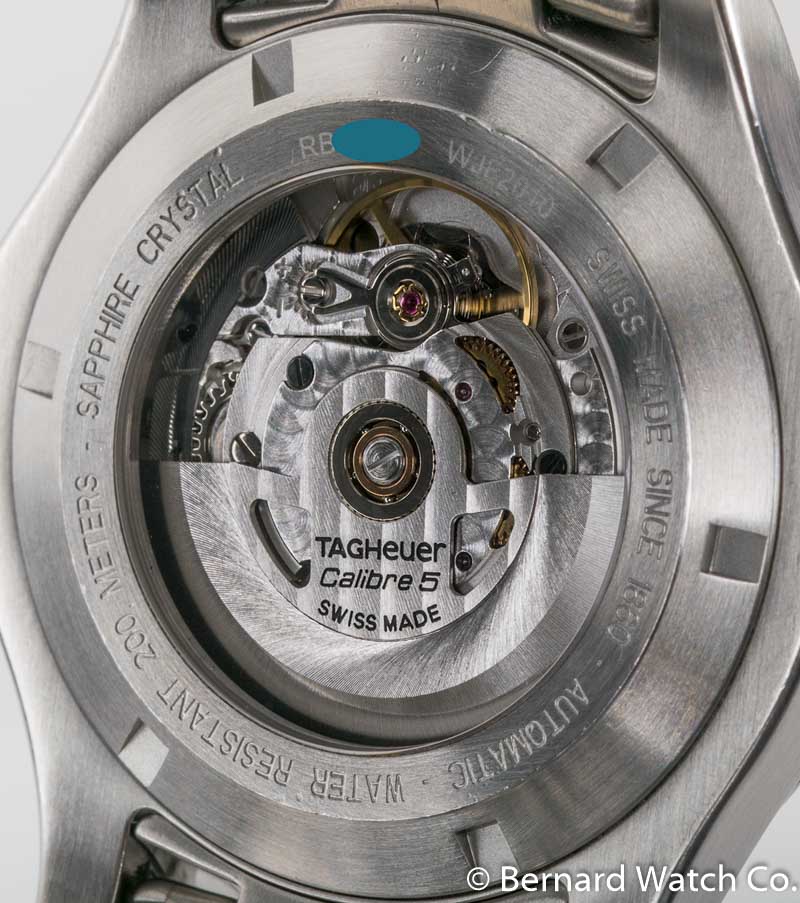 Caseback of Link Calibre 5 Day-Date