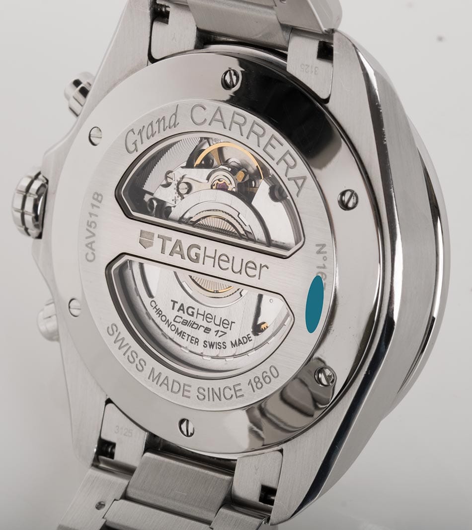 Caseback of Grand Carrera Chronograph