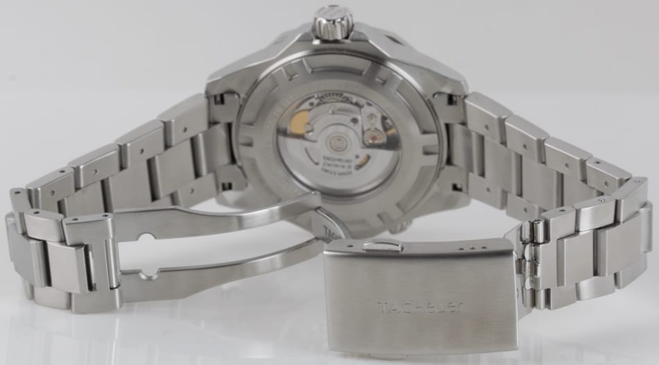 Open Clasp Shot of Aquaracer Automatic 500M Calibre 5