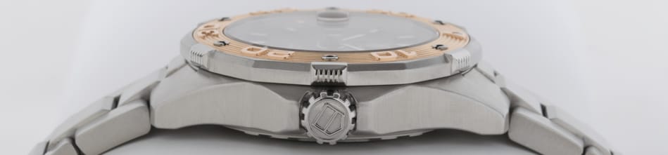 Crown Side Shot of Aquaracer Automatic 500M Calibre 5