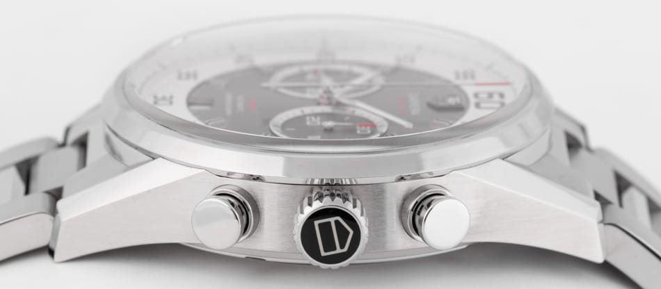 Crown Side Shot of Carrera Flyback Chronograph Calibre 36