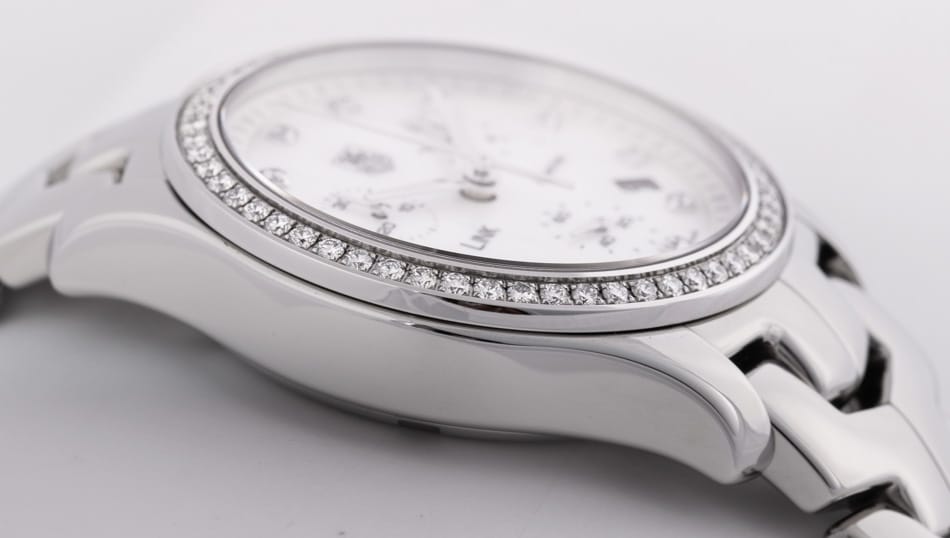 9' Side Shot of Ladies Link Chronograph