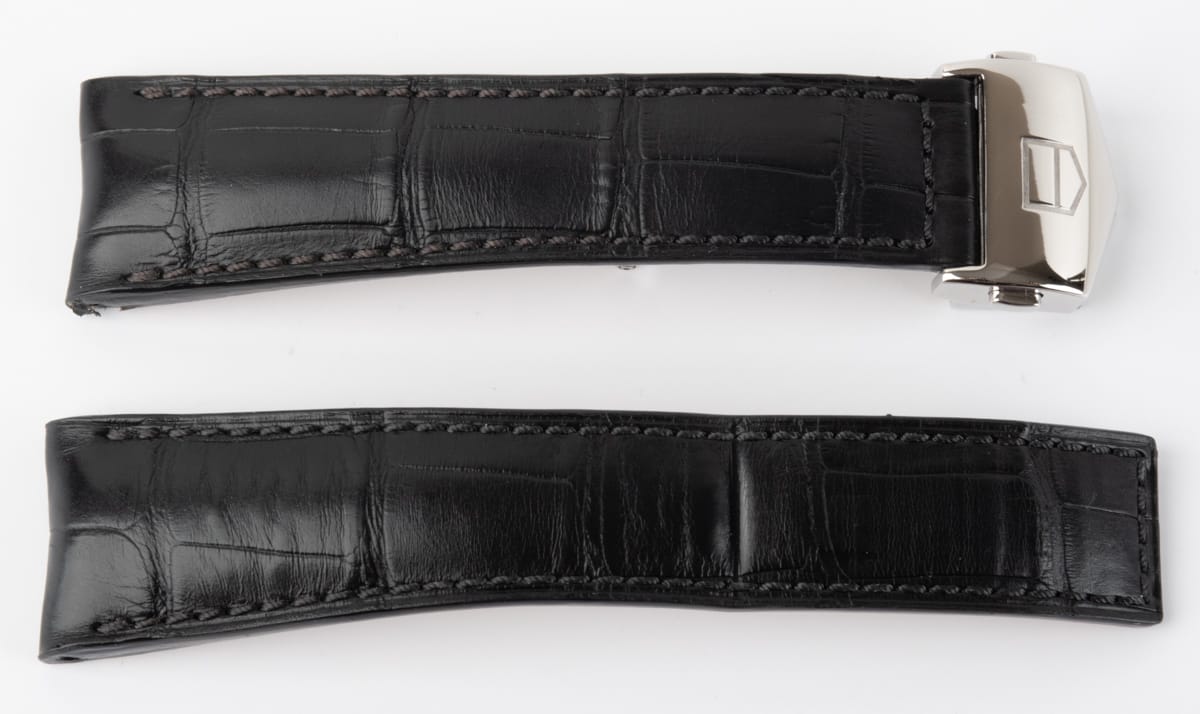 Front View of Black Leather Strap