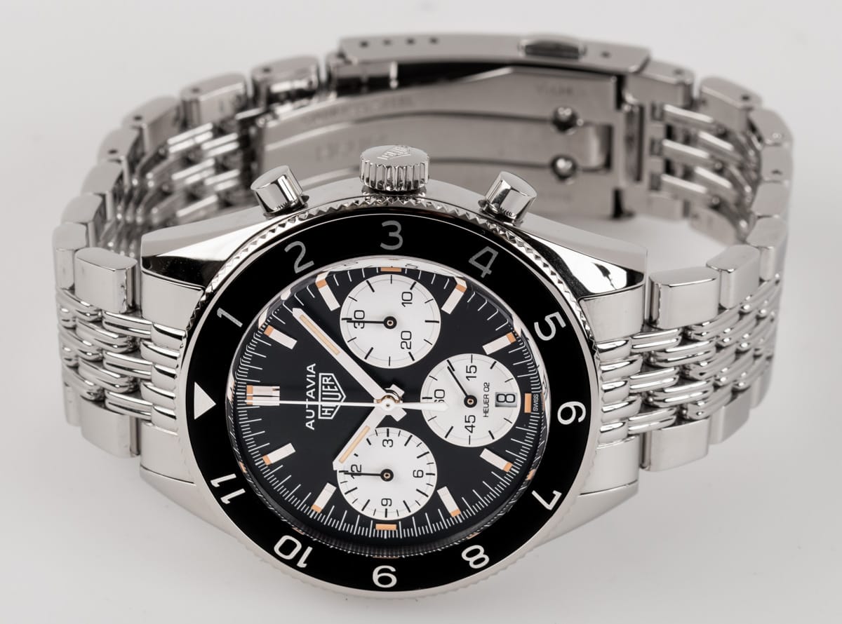 Front View of Heritage Autavia Chronograph