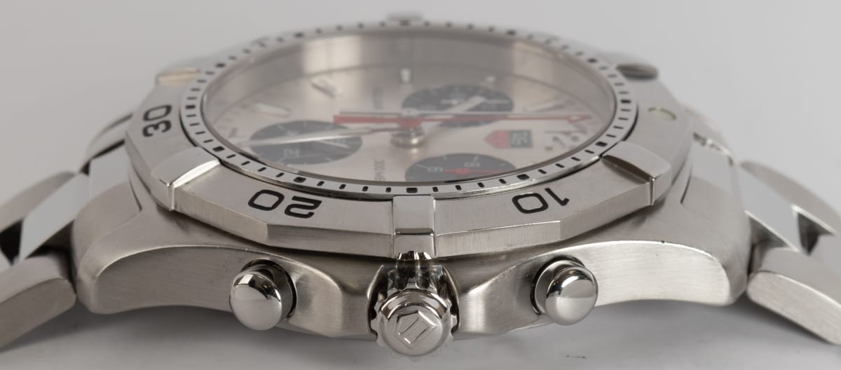 Crown Side Shot of Aquaracer Chronograph