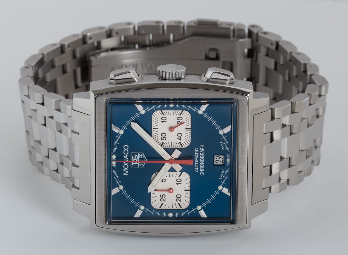 Front View of Monaco 'Steve McQueen' Chronograph