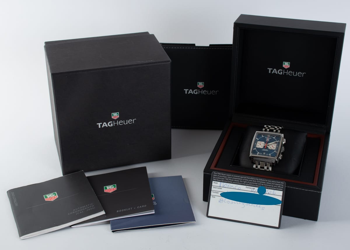 Box / Paper shot of Monaco 'Steve McQueen' Chronograph