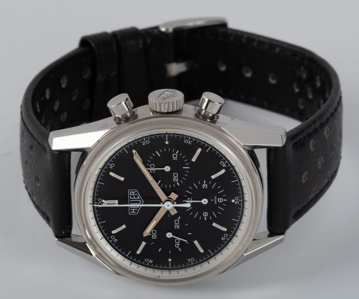Front View of Carrera Chronograph '64 Re-Edition 35mm