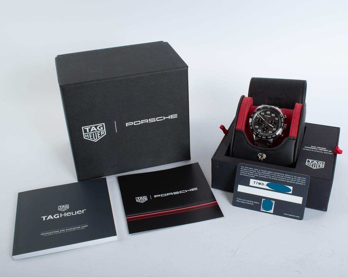 Box / Paper shot of Carrera 'Porsche' Heuer 02 Chronograph