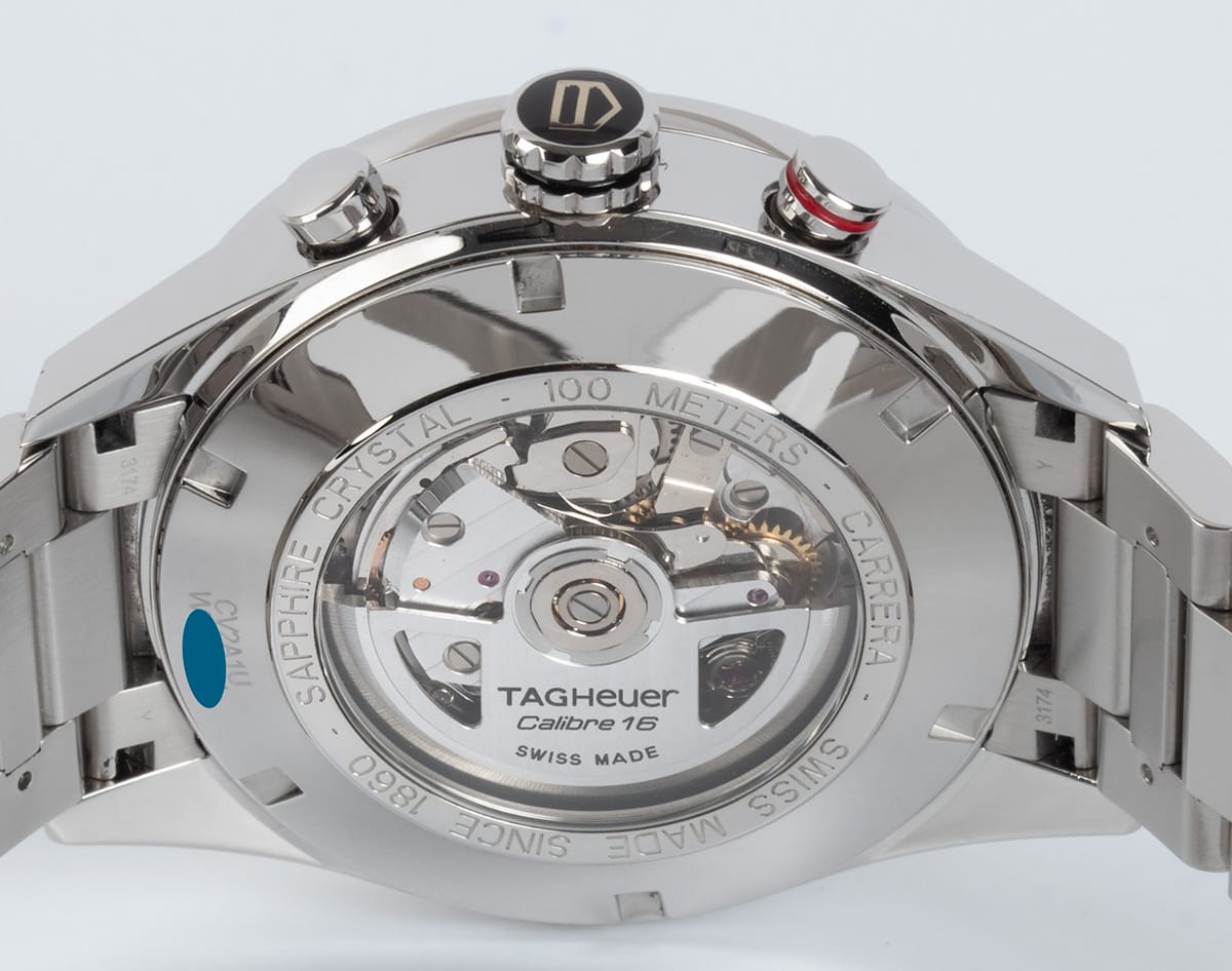 Caseback of Carrera Calibre 16 Day-Date