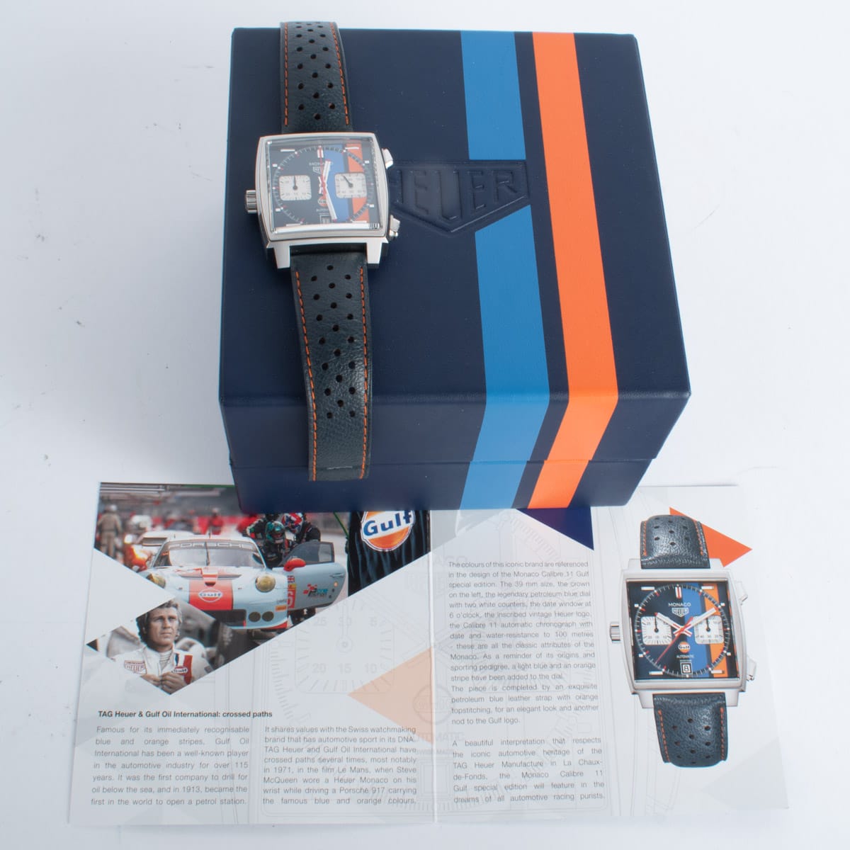 Paper shot of Monaco Calibre 11 Gulf 50th Anniversary