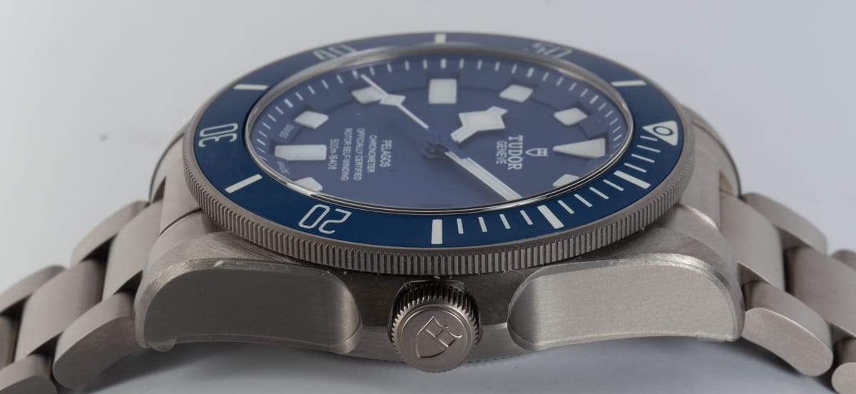 Crown Side Shot of Pelagos Chronometer