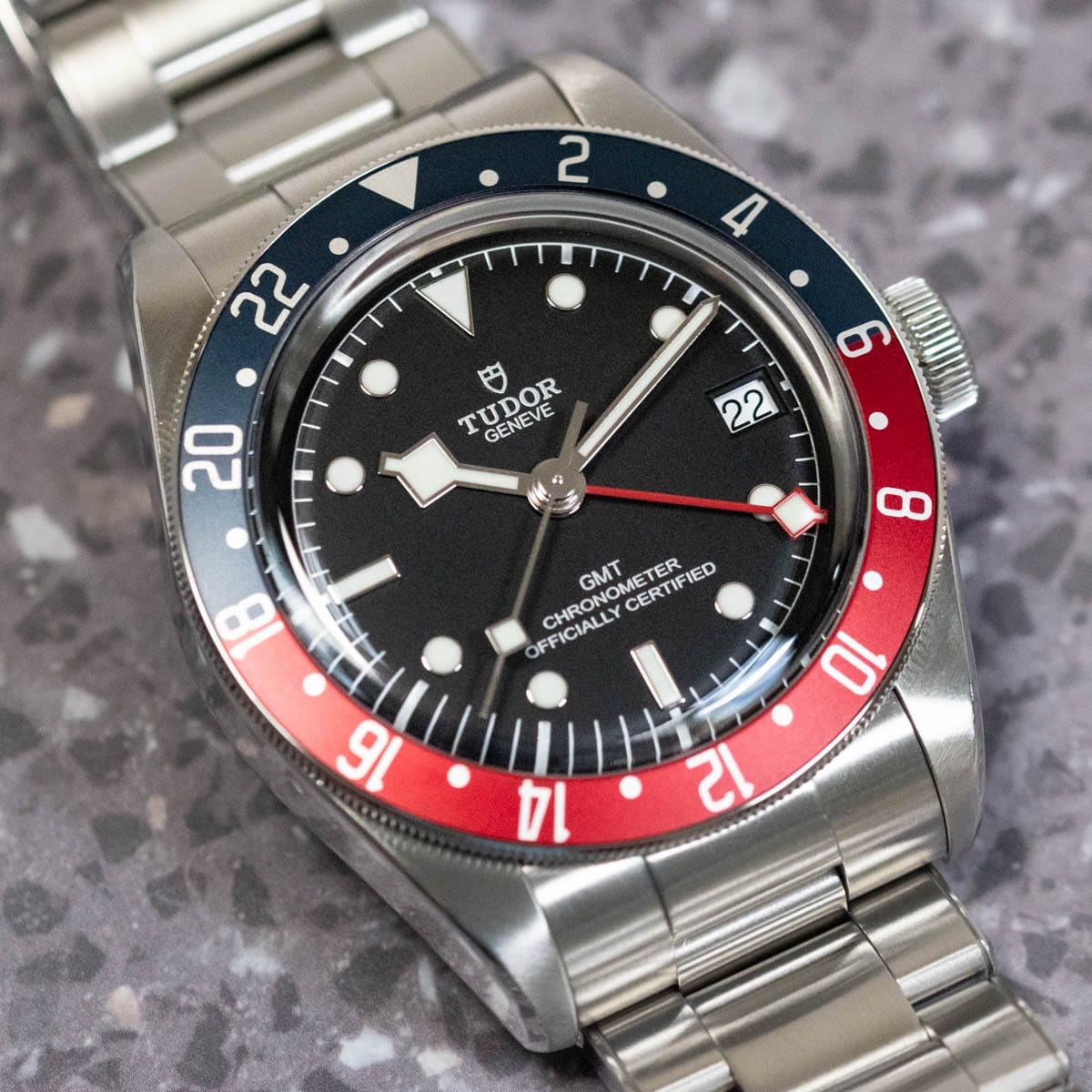 Stylied photo of  of Black Bay GMT 'Pepsi'