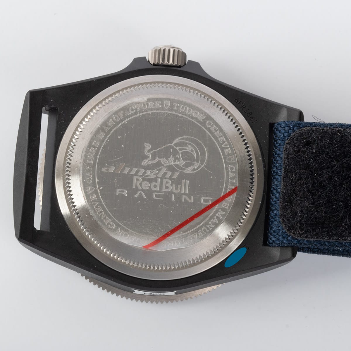 Caseback of Pelagos FXD 'Red Bull'