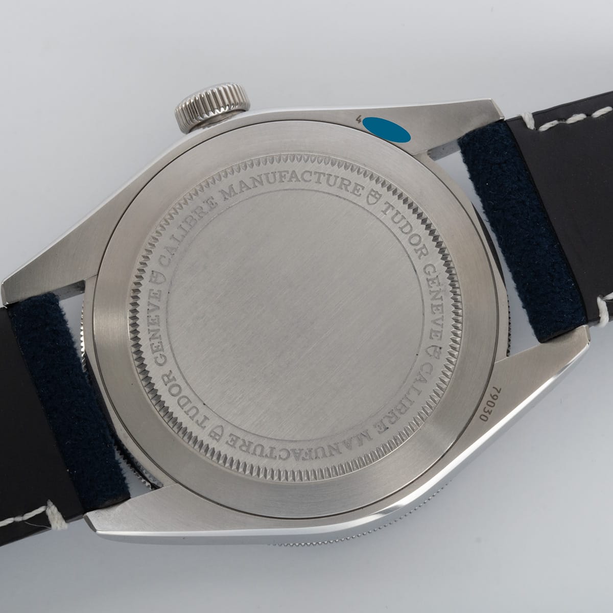 Caseback of Black Bay Fifty-Eight Blue