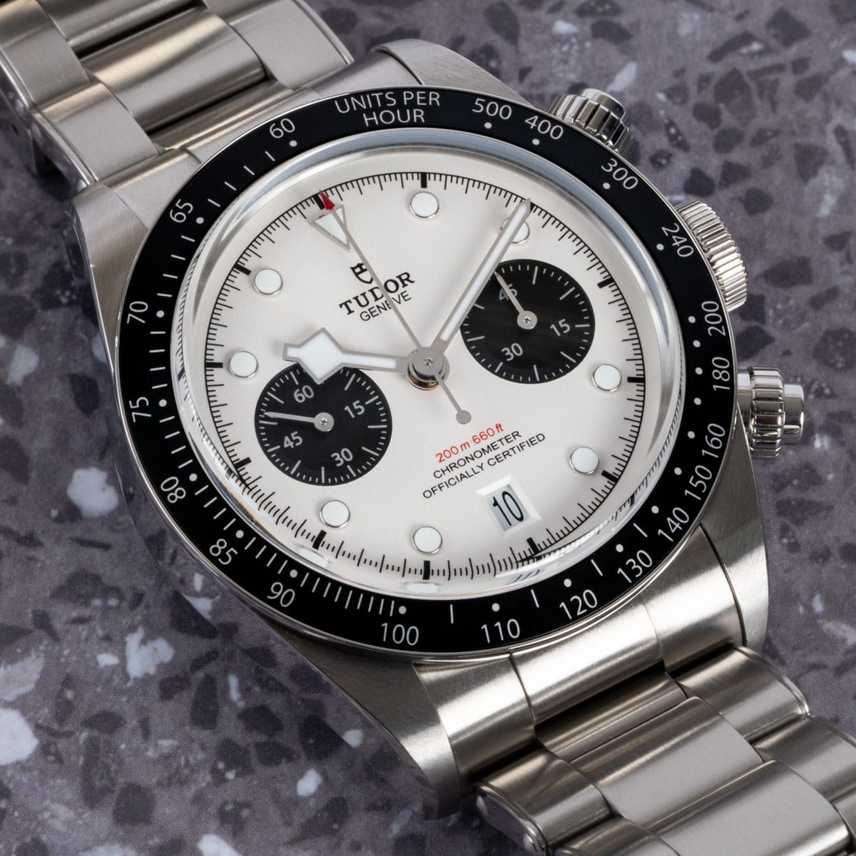 Stylied photo of  of Black Bay Chronograph 'Panda'