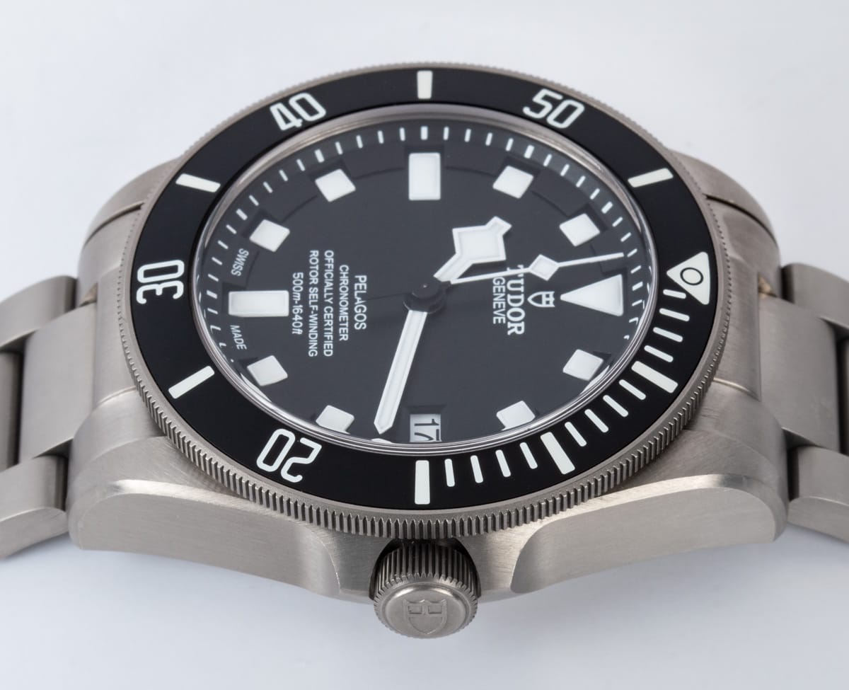 Crown Side Shot of Pelagos Chronometer