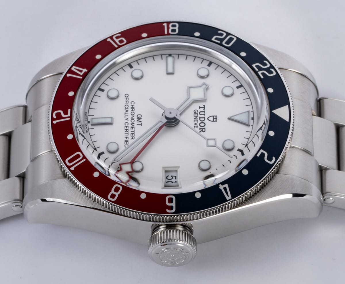 Crown Side Shot of Black Bay GMT 'Pepsi'