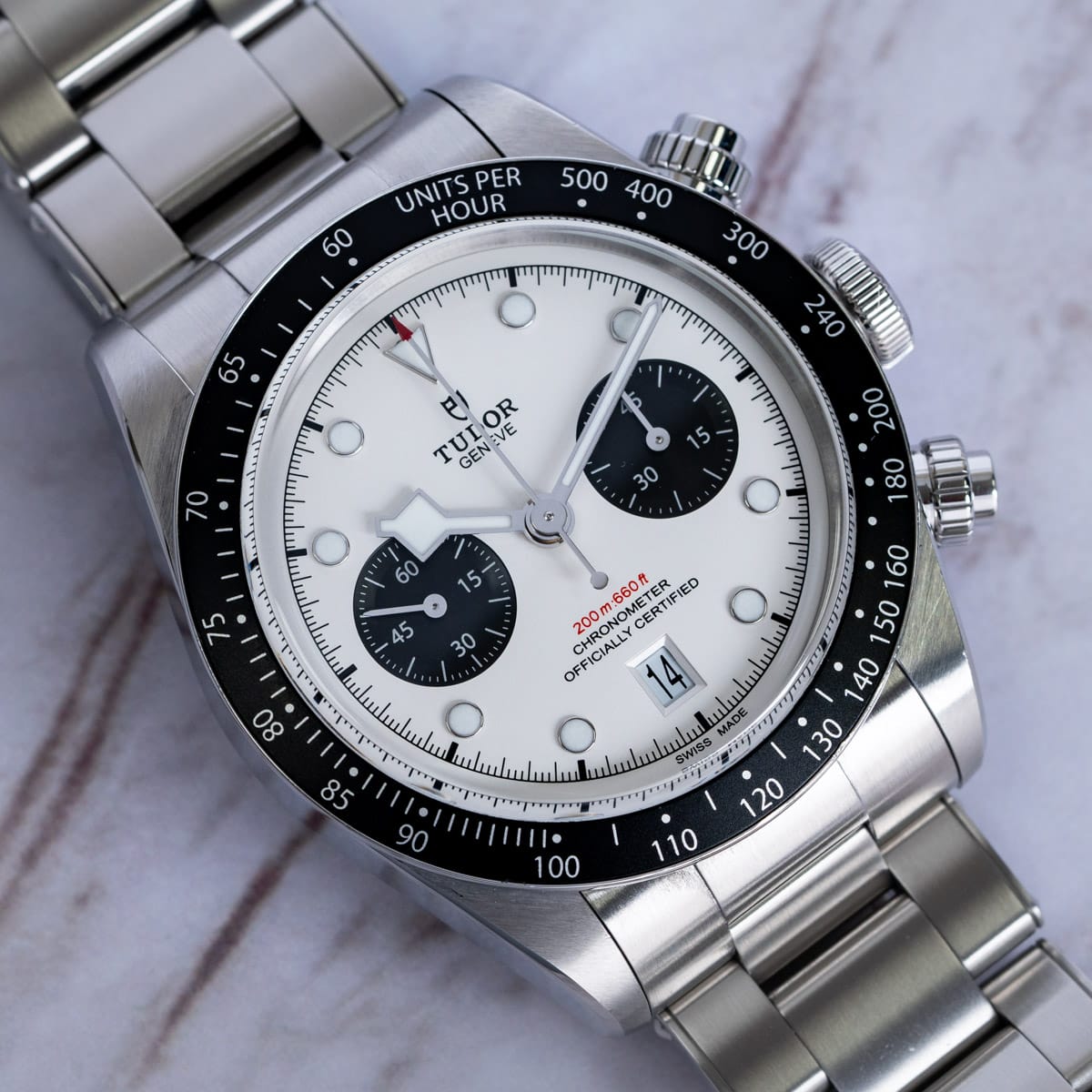 Stylied photo of  of Black Bay Chronograph 'Panda'