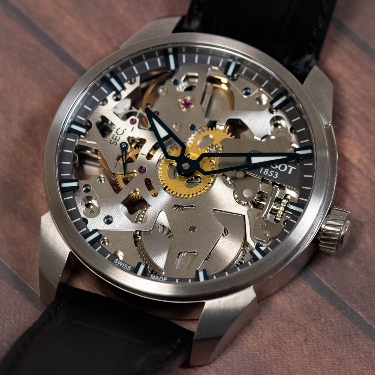 Stylied photo of  of T-Complication Skeleton