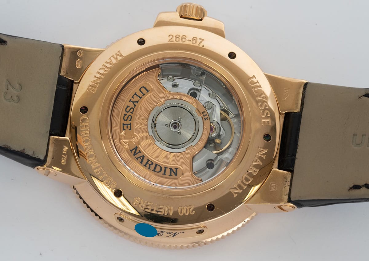 Caseback of Maxi Marine Chronometer