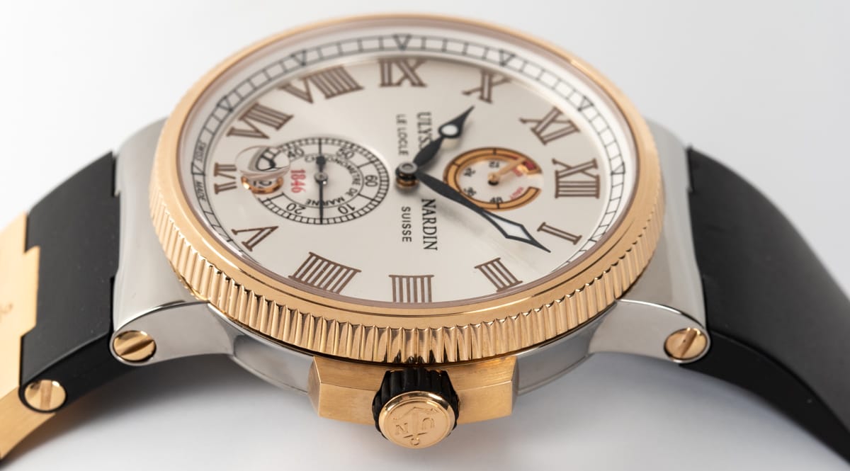 Crown Side Shot of Marine Chronometer Manufacture 45mm