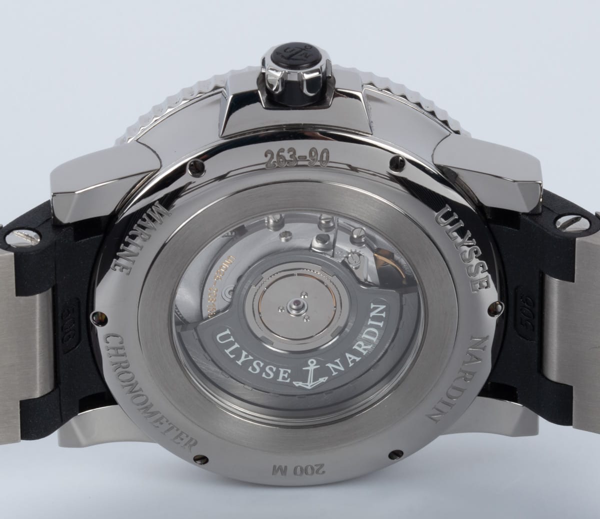 Caseback of Maxi Marine Diver Titanium