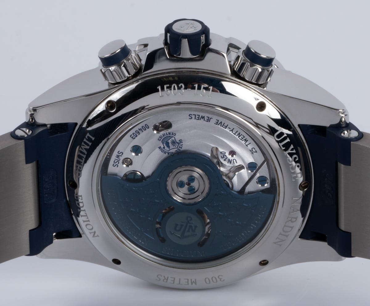 Caseback of Diver Chronograph