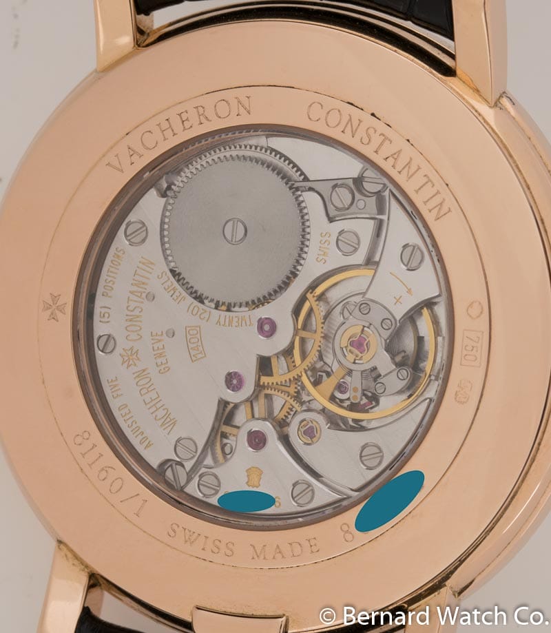 Caseback of Patrimony Small Seconds