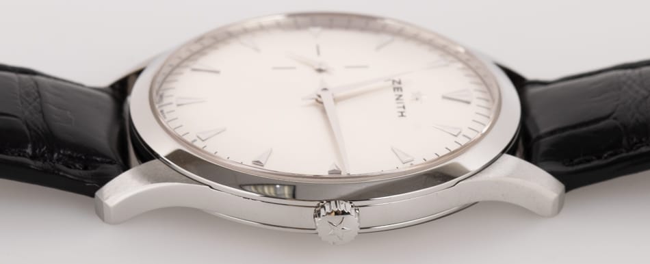 Crown Side Shot of Heritage Ultra Thin Small Seconds